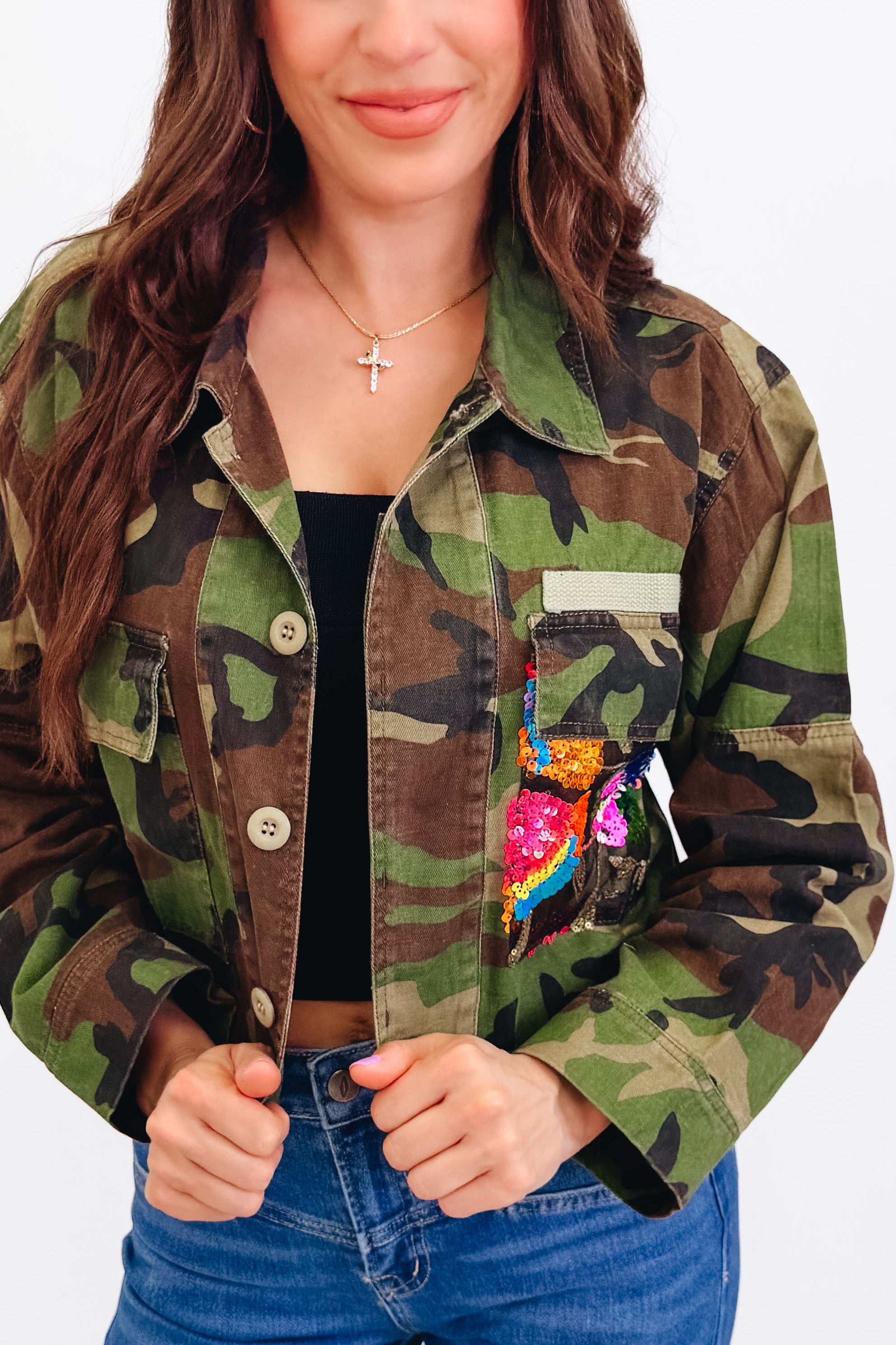 Hidden Gems Camo Shacket – By Alexa Rae