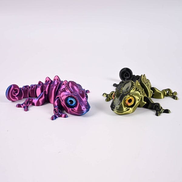3D Treasures 3D-Printed Articulated Chameleon Fidget Toy (Multiple