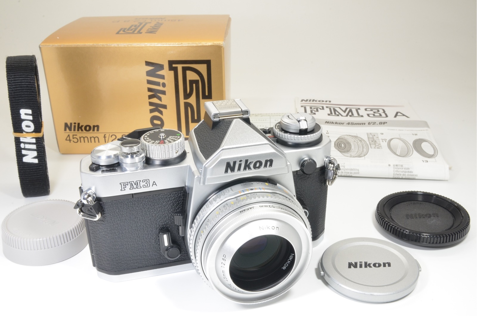 Nikon FM3A Silver 35mm Film Camera with Nikkor 45mm f/2.8P Film
