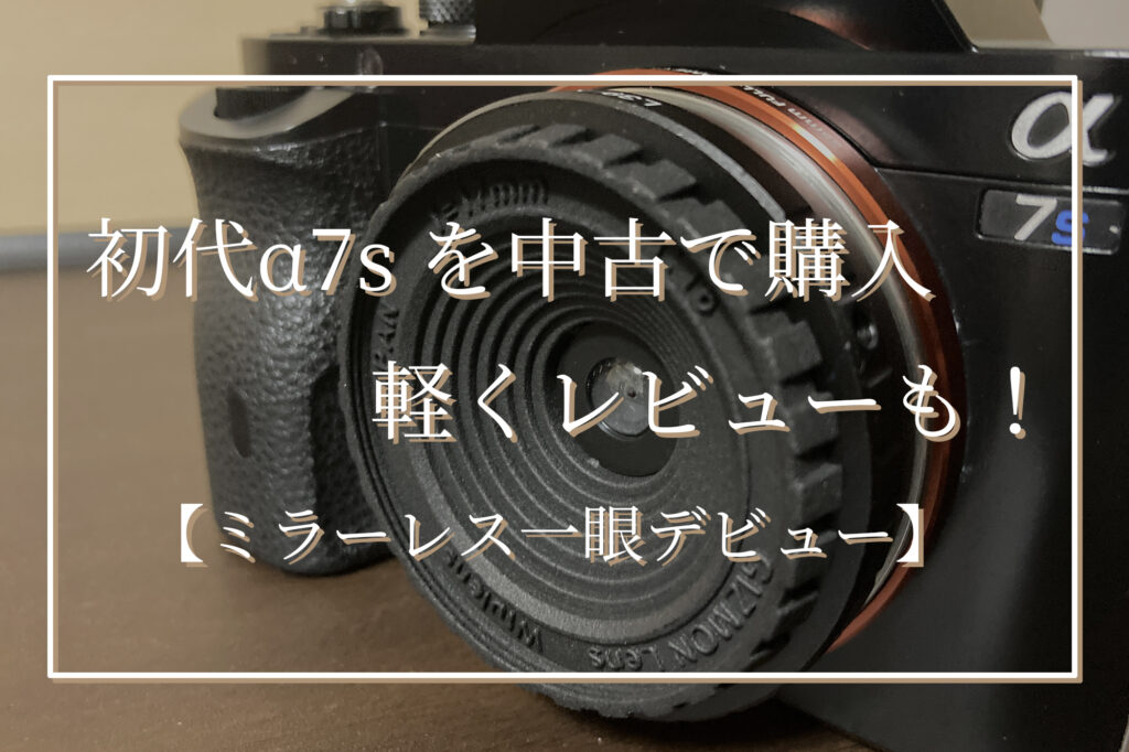 初代α7sを中古で購入、レビューや使い勝手も解説！【いまさらどうなの