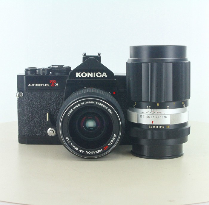 中古】(コニカ) KONICA AUTOREFLEX T3 BK+AR28/1.8+135/3.5｜ナニワ