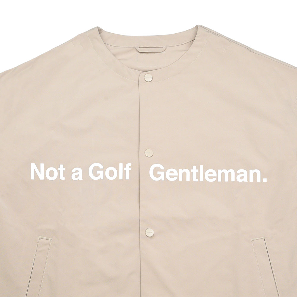 Cph/Golf™ LOGO NO COLLAR JACKET BEIGE – Cph/Golf™︎