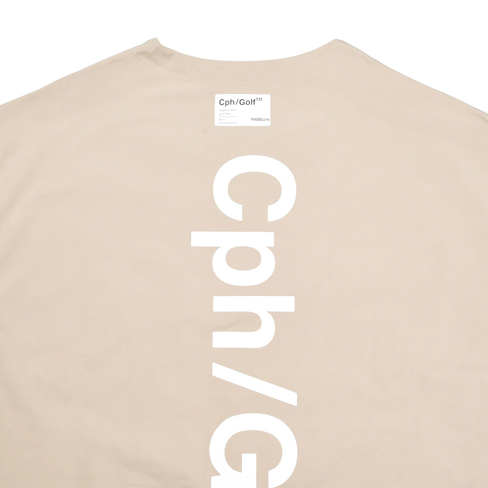 Cph/Golf™ LOGO NO COLLAR JACKET BEIGE – Cph/Golf™︎
