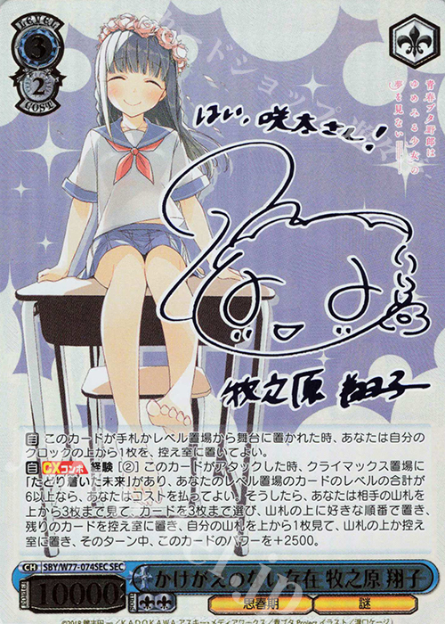 傷】 SEC かけがえのない存在 牧之原 翔子(サイン入り) 販売 | 青春