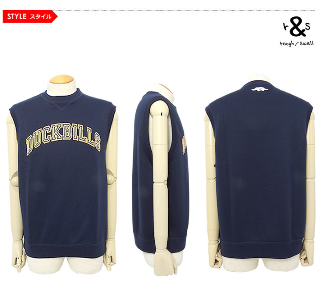 rough&swell［ラフアンドスウェル］DUCKBILLS VEST/裏毛スウェット