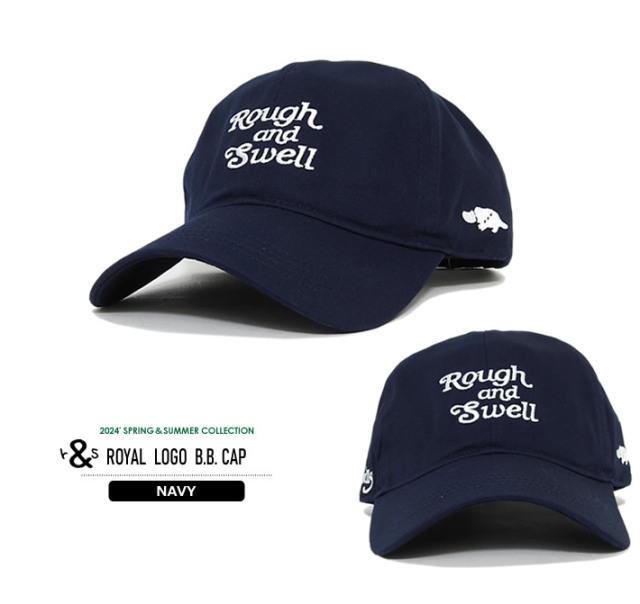 rough&swell［ラフアンドスウェル］ROYAL LOGO B.B. CAP/コットン