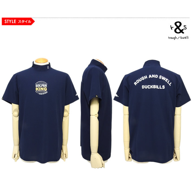 rough&swell［ラフアンドスウェル］GOLFER KING MOCK/半袖モックネック
