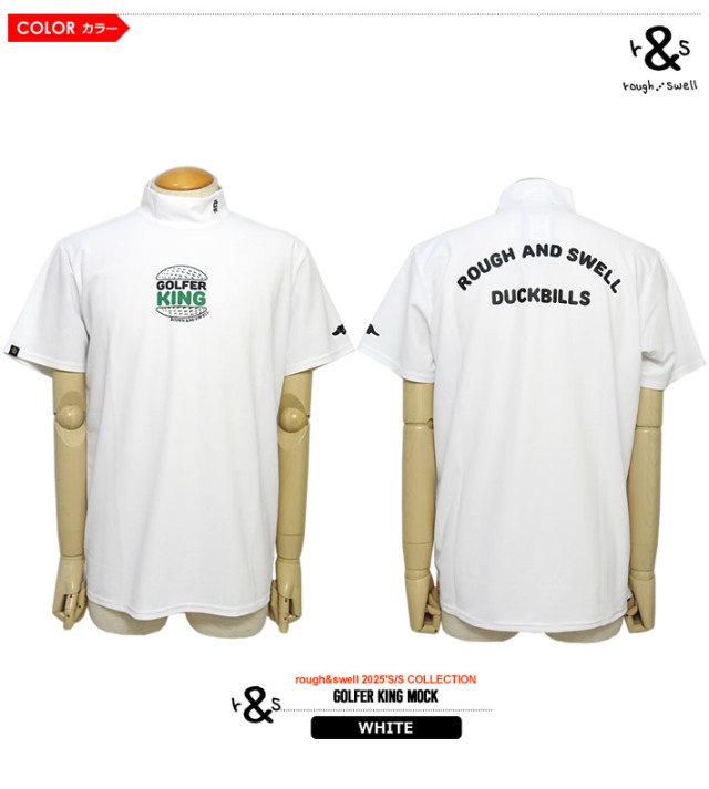 rough&swell［ラフアンドスウェル］GOLFER KING MOCK/半袖モックネック