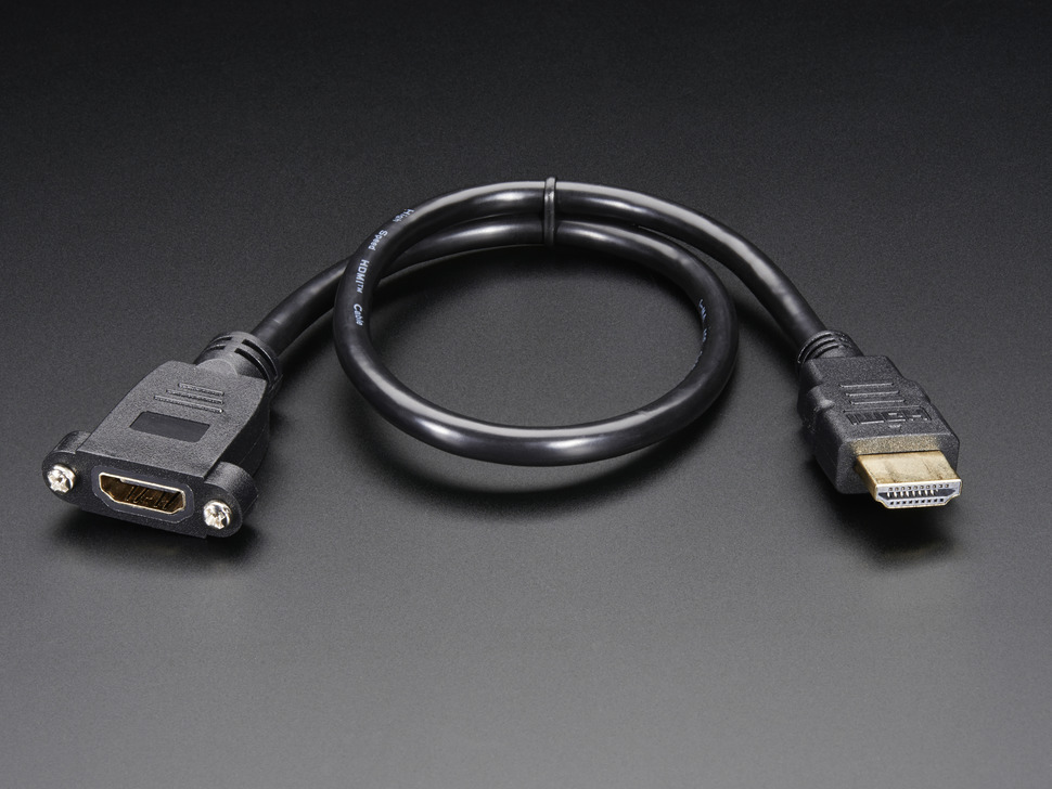 Panel mount HDMI Cable - 40 cm : Adafruit Industries, Unique & fun