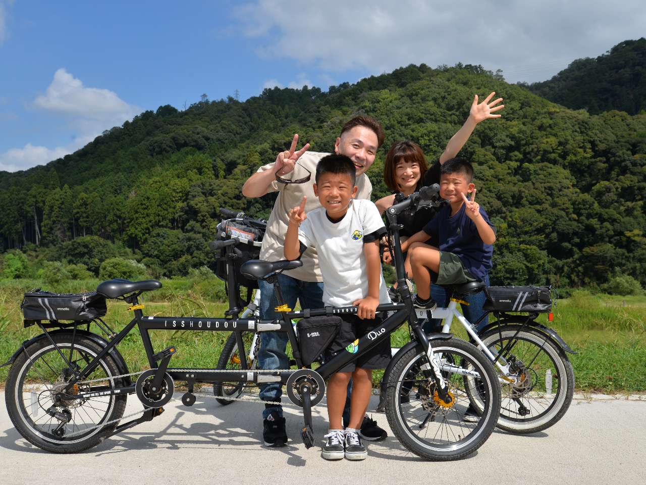 京都・亀岡】タンデム自転車サイクリング☆人気のトロッコ列車とも相性