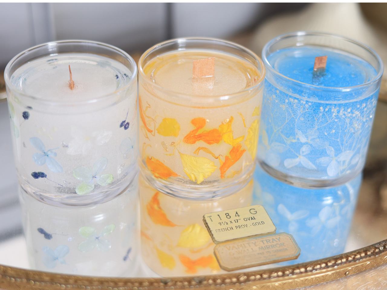 名古屋☆本山キャンドル】木芯ボタニカルアロマジェルキャンドル