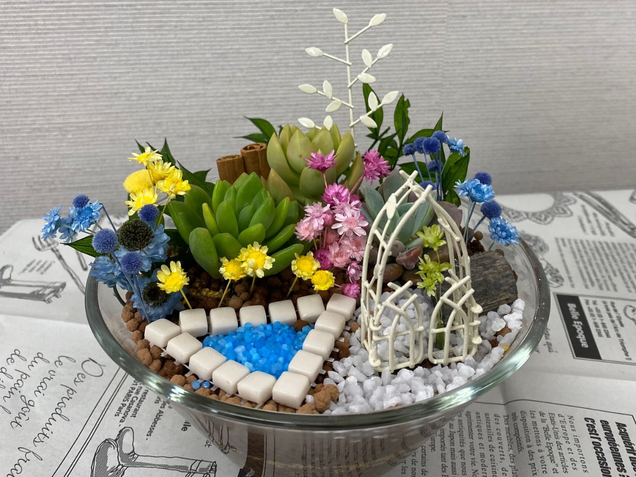当日予約可！カップルや男性にも人気！箱庭風ミニチュアガーデン【多肉