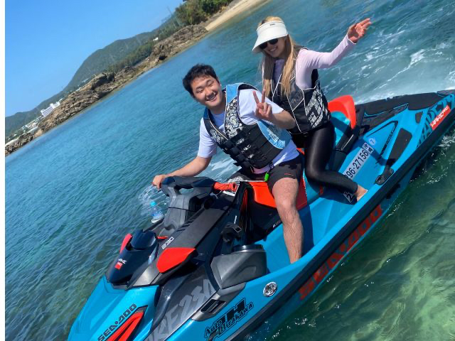 金武町 伊芸海浜公園】☆貸切☆ジェットスキーツーリング☆無人島