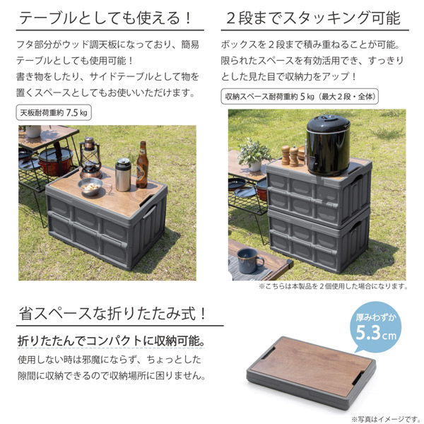 武田コーポレーション 天板付きストレージボックス TBS24-42GY 1箱(12