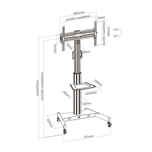 DMM.com DMM.make DISPLAY/TVスタンド DKS-LCS14 1台（直送品） - アスクル