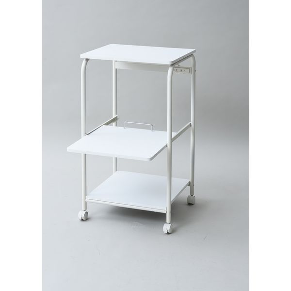 山善 YAMAZEN レンジラック 幅480×奥行415×高さ890mm サンドホワイト