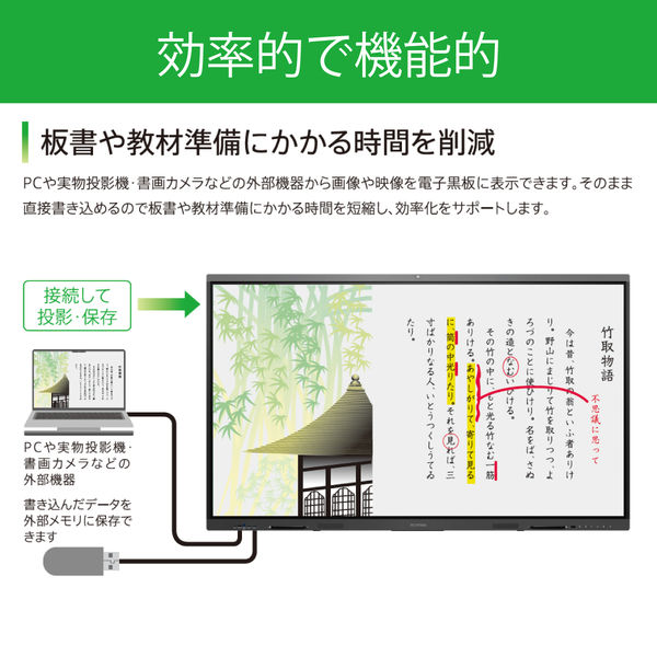アイリスオーヤマ 電子黒板 65インチ 教育施設向け インタラクティブ