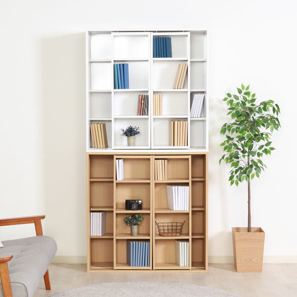 ダブルスライドラック DS9090WH ホワイト 幅890×奥行290×高さ890mm