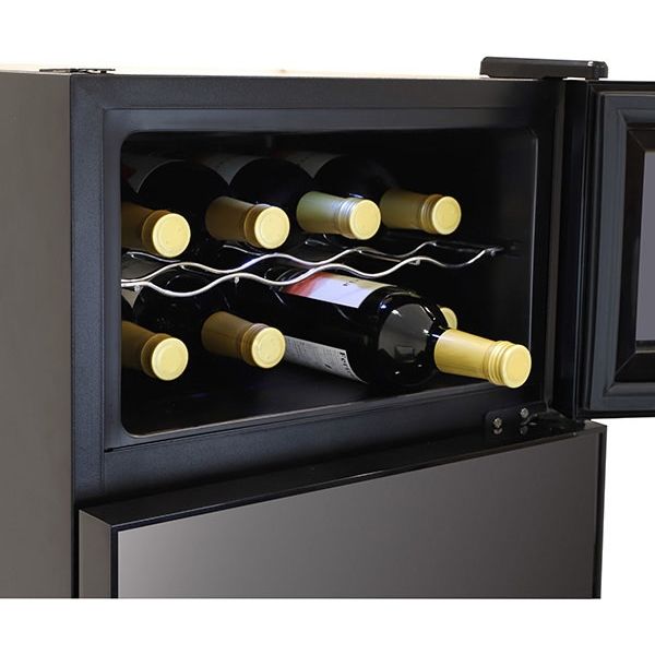 A-Stage 2ドア ミラーガラス 冷蔵庫一体型ワインクーラー 62L WRH-M262