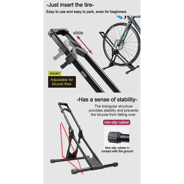 GORIX GX-023V 折りたたみスタンド ブラック 43602 1個（直送品