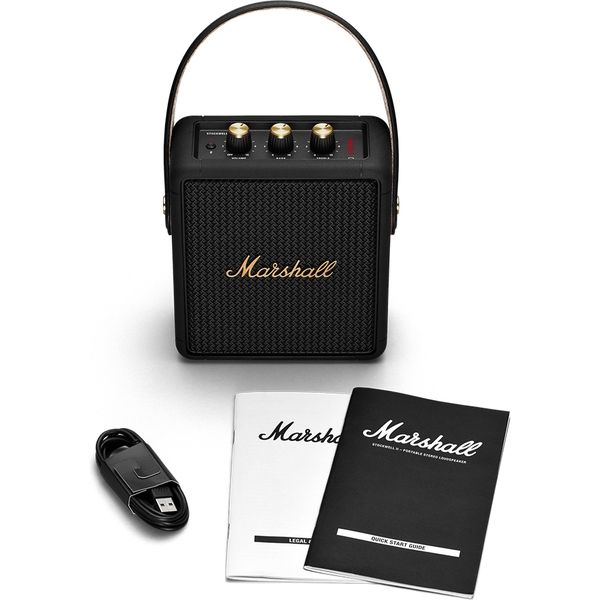 Marshall ワイヤレスポータブルスピーカー ブラック&ブラス STOCKWELL2