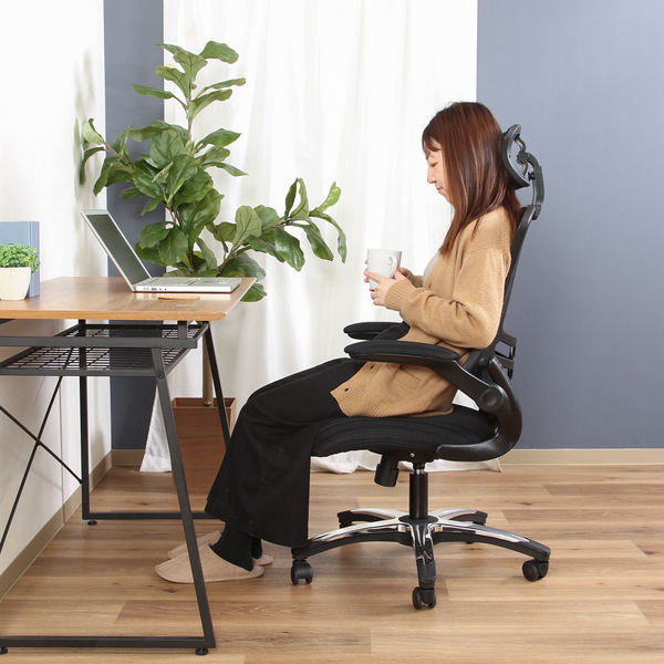 不二貿易 マスター3 アームアップチェアー マスターIII ブラック 82530