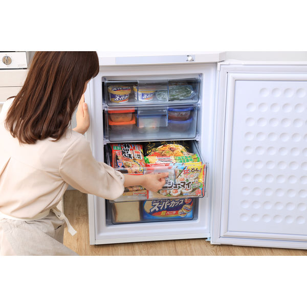 アイリスオーヤマ 前開き冷凍庫 85L IUSD-9B-W 1台 - アスクル