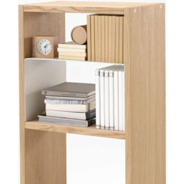 無印良品 スタッキングシェルフ 2段 オーク材 幅42×奥行28.5×高さ81.5