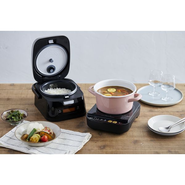 アイリスオーヤマ 分離式 量り炊き IHジャー 炊飯器 3合 RC-IM30-B 1台