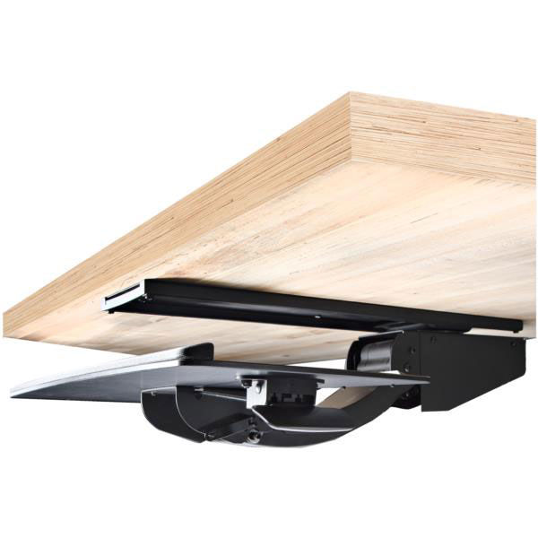 スライド式キーボードトレイ／リストレスト&マウスパッド付き