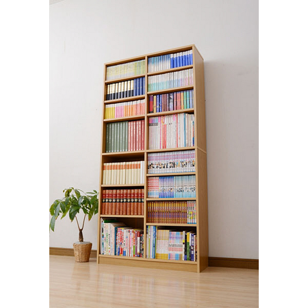 YAMAZEN オープンラック 幅905×奥行290×高さ1840mm ライトブラウン