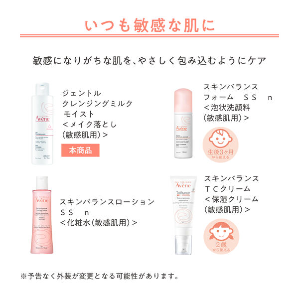 Avene（アベンヌ） ジェントルクレンジングミルクM 200ml 資生堂