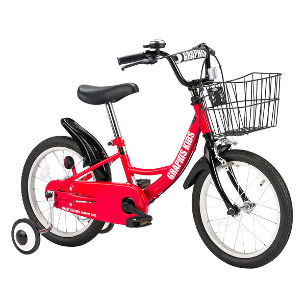 送料無料 GRAPHIS (グラフィス) 子供用自転車 18インチ GR-16-18RDBK