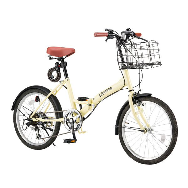送料無料 GRAPHIS (グラフィス) 20インチ 折りたたみ自転車 シマノ6段