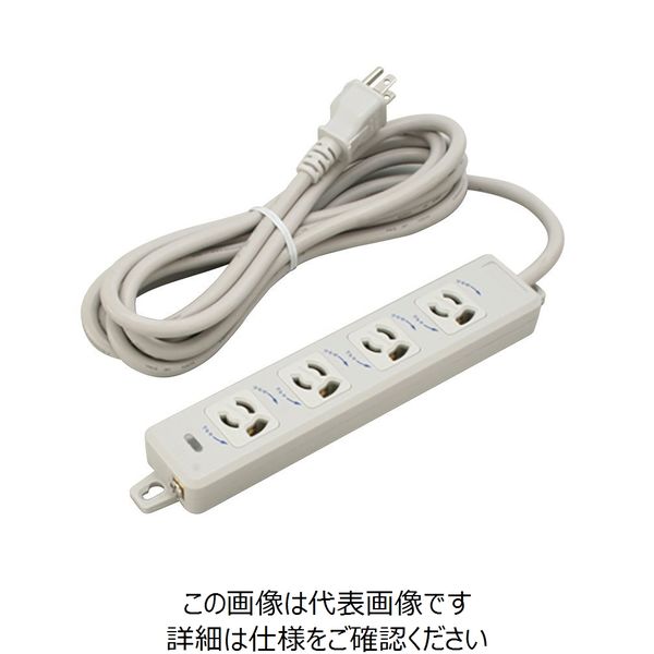 明工社 横形OA抜止接地タップ4個口 MR7904TJ5 1個（直送品） - アスクル