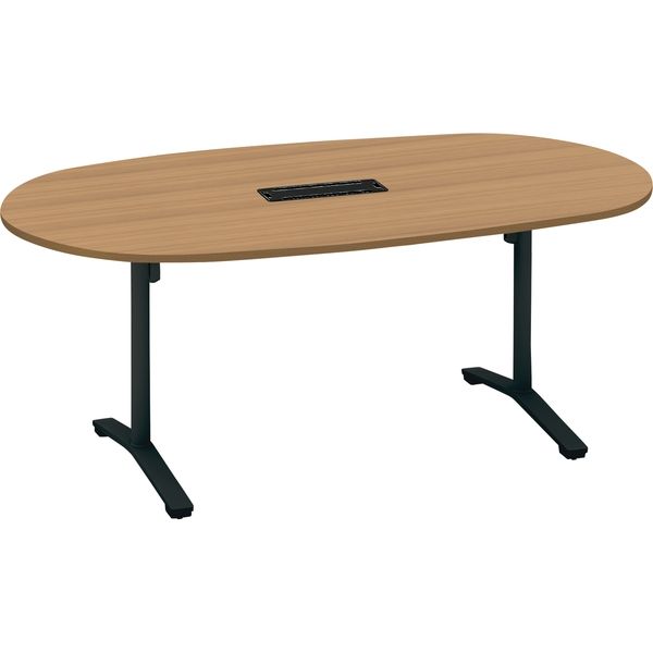 組立設置込】コクヨ ビエナ 会議テーブル楕円形 配線付 T・キャスター