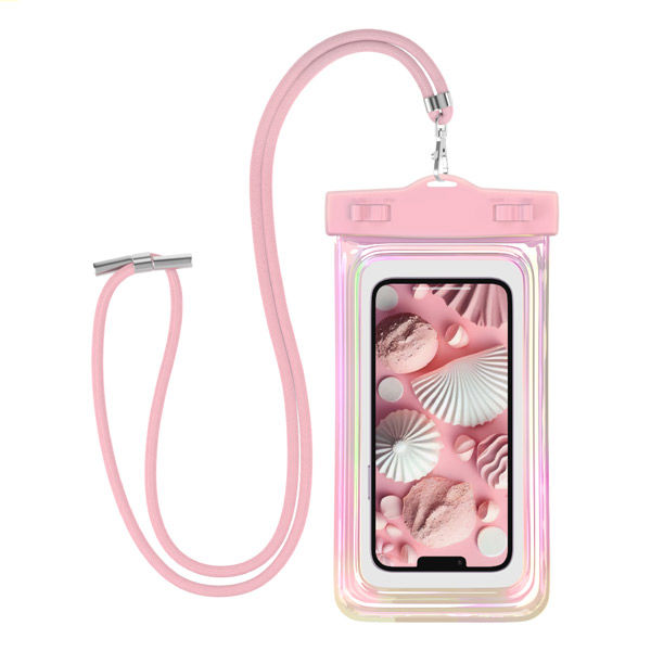 MOTTERU IP68取得で防塵・防水オーロラカラーシェルピンクのスマホ用