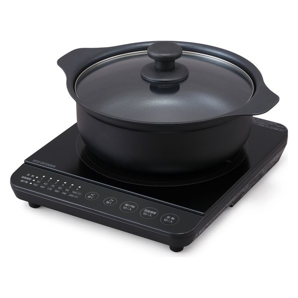 アイリスオーヤマ IHコンロ鍋セット 1400W IHKP-T39124-B 1セット
