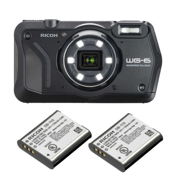 RICOH WG-6BK 工事用デジタルカメラ バッテリーセット 耐衝撃・防塵
