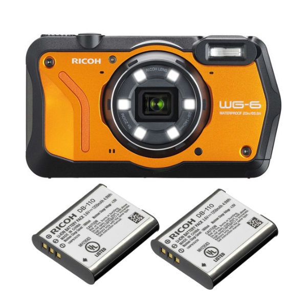 RICOH WG-6OR 工事用デジタルカメラ バッテリーセット 耐衝撃・防塵
