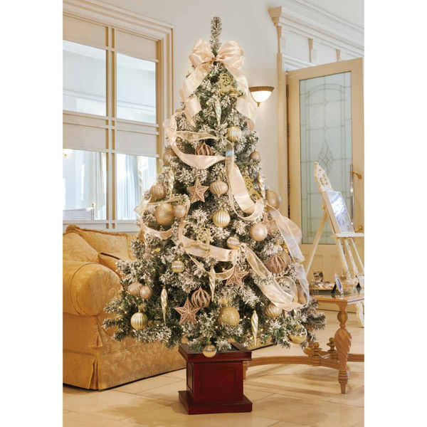 ストア・エキスプレス デラックスウッドポットツリーセット スノー 高