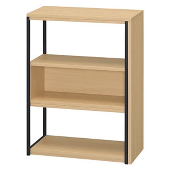 アイリスオーヤマ スライドオープンシェルフ ナチュラル/ブラック SOS