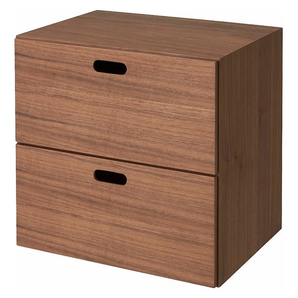 無印良品 スタッキングチェスト （引出し2段タイプ） ウォールナット材
