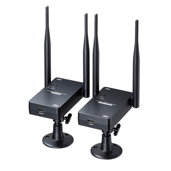 サンワサプライ ワイヤレスHDMIエクステンダー(据え置きタイプ・セット