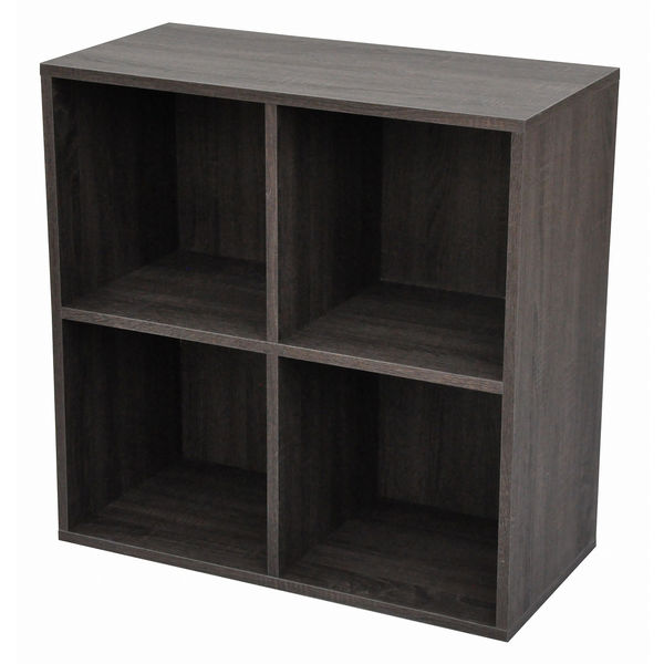 エイ・アイ・エス レコードラック ダークブラウン 幅733×奥行355×高さ