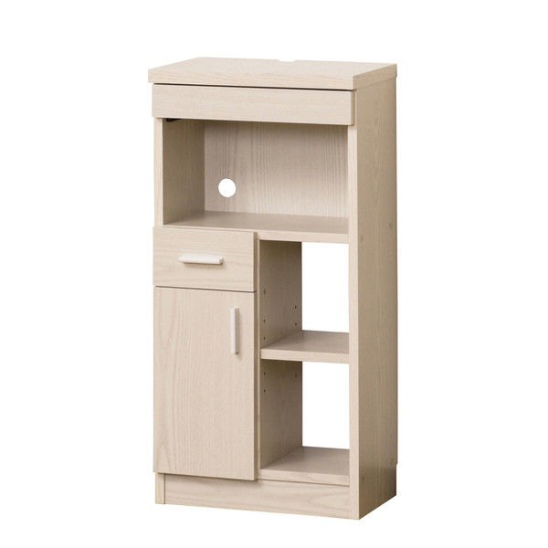 軒先渡し】関家具 NEWルーター収納40 白木目 奥行265×幅400×高さ800mm