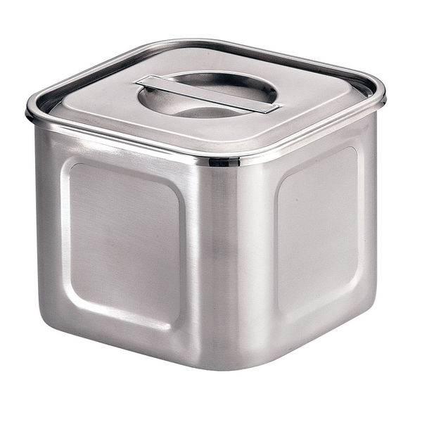 三宝産業 18-8 深浅型 角キッチンポット 18cm AKK9708 1個 - アスクル