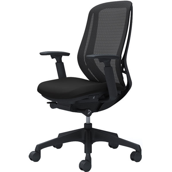 C685XR FMP1|オカムラ シルフィー ハイバック メッシュ 黒ボディ 黒脚