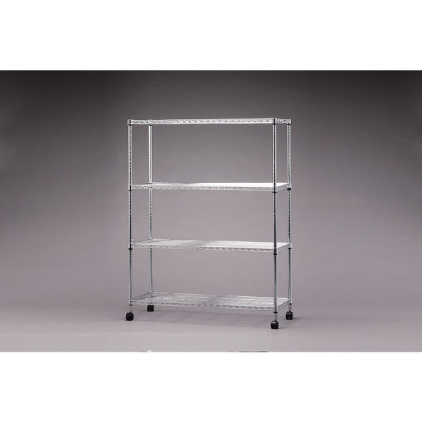 アイリスオーヤマ ポール直径25mm メタルシェルフセット キャスター