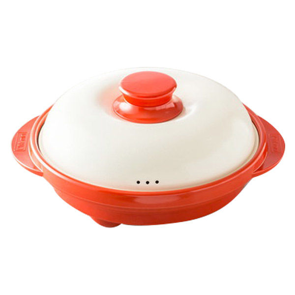 電子レンジ専用調理器レンジメートプロ レッド 1個 - アスクル